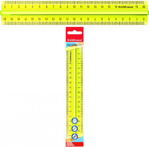 Линейка Erich Krause Neon Solid желтая 15 см