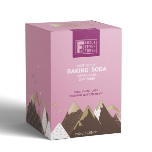 Скраб для лица Family Forever Factory Organic Boom Розовый шокодозовый для комбинированной, жирной и проблемной кожи скраб-сода 200 гр