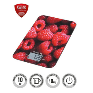 Весы кухонные электронные POLARIS (малина) PKS 1068DG Raspberry 1/10