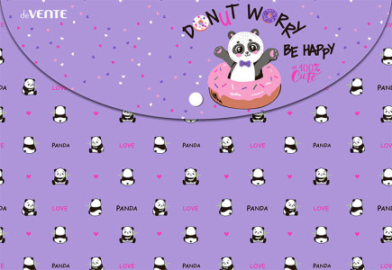 Папка-конверт на кнопке "Cute. Panda" А5 150мкм