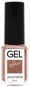 Лак для ногтей Jeanmishel Gel Effect mini тон 181 Коричневый с золотистым песком 6 мл