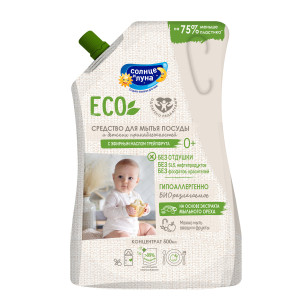 Средство для мытья посуды Солнце и Луна Eco Эфирное масло грейпфрута мягкая упаковка 500 мл