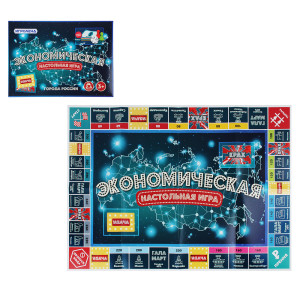 ИГРОЛЕНД Игра-ходилка "Экономическая игра", картон, пластик, 26х17х4см