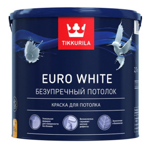 Краска Tikkurila Euro Matt 3 интерьерная база С абсолютно матовая 9 л