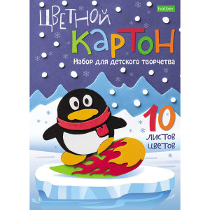 CB 10Кц5к 16205 Hatber Н-р цв картона Пингвин 10л