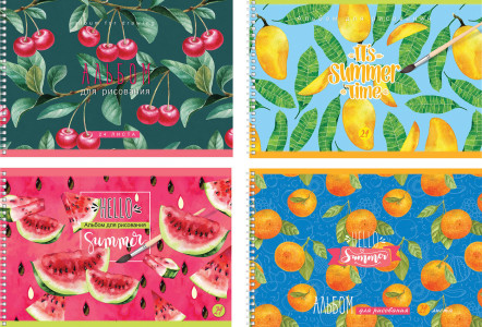 Альбом для рисования КАНЦТОВАРЫ разное Hello summer 24 л