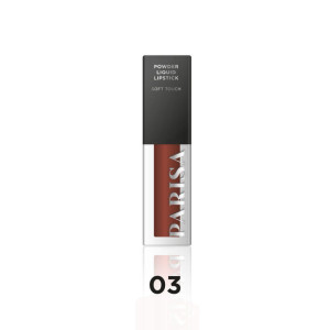 Помада для губ Parisa Powder lipstick тон 03 Кофе с молоком 4.5 мл