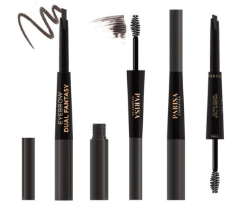 Карандаш для бровей Parisa Eyebrow Dual Fantasy с гелем тон 03 Шоколад 5.25 гр