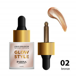 Хайлайтер Parisa Glow Style тон 02 Bronze 20 мл