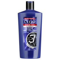 Шампунь для волос Clear Men 3 в 1 Чистота и Свежесть 610 мл