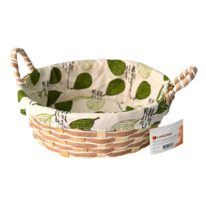 Корзинка для хранения Lakomo Green leaf плетеная 23x8 см