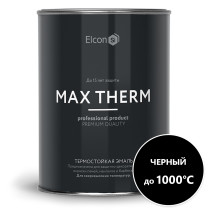 Эмаль термостойкая Elcon Max Therm 1000 градусов черная 0.8 кг
