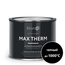 Эмаль термостойкая Elcon Max Therm 1000 градусов черный 0.4 кг