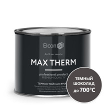 Эмаль термостойкая Elcon Max Therm 700 градусов темный шоколад 0.4 кг