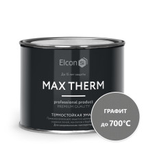 Эмаль термостойкая Elcon Max Therm 700 градусов графит 0.4 кг