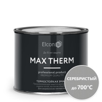 Эмаль термостойкая Elcon Max Therm 700 градусов серебристый 0.4 кг