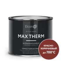 Эмаль термостойкая Elcon Max Therm 700 градусов красно-коричневый 0.4 кг