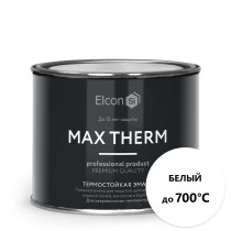 Эмаль термостойкая Elcon Max Therm 700 градусов белый 0.4 кг