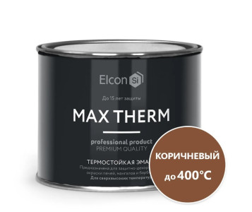 Эмаль термостойкая Elcon Max Therm 400 градусов коричневый 0.4 кг