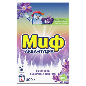 Стиральный порошок Миф Свежесть северных цветов Аквапудра ручная стирка 400 гр