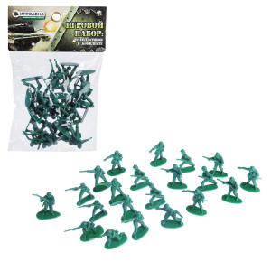 ИГРОЛЕНД Набор солдатиков 20шт., PVC, 14х22х2см