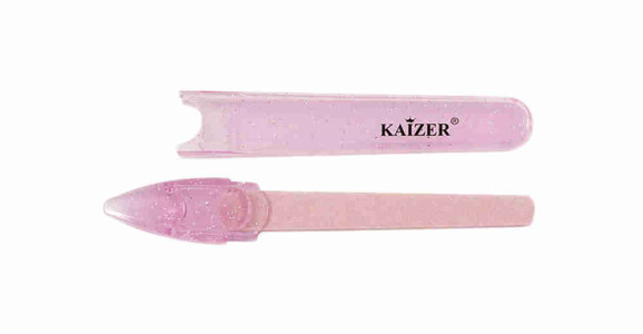 Пилка для ногтей Kaizer керамическая в чехле двухсторонняя 140/75 мм