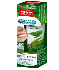 Зубная паста Народные рецепты Отбеливающая антибактериальная 75 мл