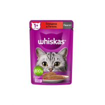 Корм для кошек Whiskas Паштет говядина и печень 75 гр