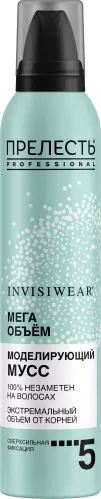 Мусс для волос Прелесть Professional Invisiwear Экстремальный объем Суперсильной фиксации 200 мл – 1