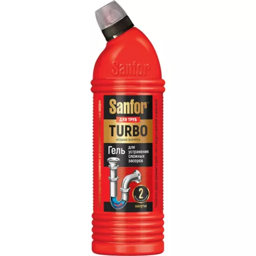Чистящее средство Sanfor Turbo для канализационных труб 750 мл – 1