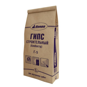 Алебастр Г-5 (гипс строительный)  1 кг Диола