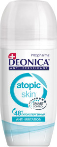 Дезодорант-антиперспирант шариковый Deonica PROpharma Atopic Skin 50 мл