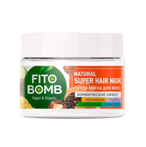 Маска для волос Фитокосметик Fito Bomb Увлажнение, гладкость, укрепление, сияние цвета 250 мл