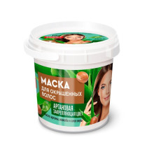 Маска для волос Народные рецепты Organic Аргановая Закрепляющая цвет 155 мл