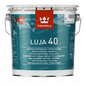 Краска Tikkurila Luja 40 интерьерная база А экстремально стойкая полуглянцевая 9 л