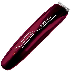 Машинка для стрижки Scarlett темно-бордовый 2 насадки SC-HC63C65 8 Вт - 1