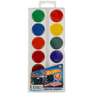 Акварель 12 цв. в пластиковой упаковке Hot Wheels ТМ УМКА