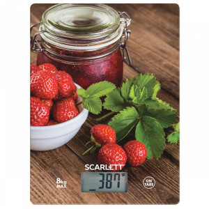 Весы кухонные Scarlett электронные Клубничное варенье SC-KS57P61 максимальный вес до 8 кг - 1