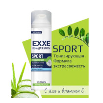 Пена для бритья EXXE Sport тонизирующая с алоэ и витамином Е эффект прохлады 200 мл