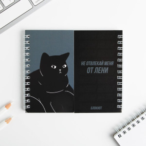 Двойной блокнот "Не отвлекай меня от лени"