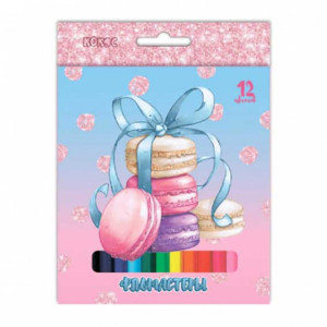 FL 210782 КОКОС Фломастеры 12цв Macaroons Pastel