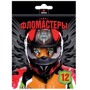 Фломастеры Moto-beast 12 цветов
