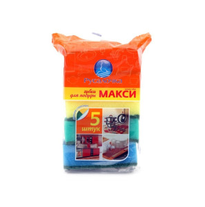 Губки для посуды РУСАЛОЧКА Макси 5 шт