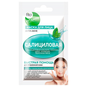 Маска д/лица "Fito Vitamin" Салициловая Анти-акне 10мл