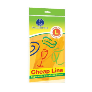 РУСАЛОЧКА Перчатки Резинов. Cheap Line Большие р.L