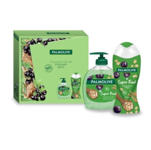 Подарочный набор Palmolive Super Food Ягоды Асаи Гель-крем для душа 250 мл и Мыло жидкое 300 мл