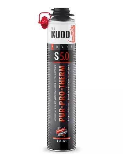 Теплоизоляция Kudo PUR‑PRO‑THERM S 5.0 монтажная профессиональная бесшовная высокой плотности 1000 мл – 1