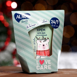 Подарочный набор Aura Warm Wishes Крем для рук питательный Д-пантенол и экстракт меда 50 мл - 1