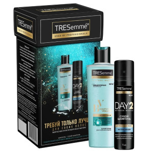 Подарочный набор TRESemme DAY 1 DAY 2 шампунь Beauty-full Volume для создания объема 250 мл и сухой шампунь 75 мл