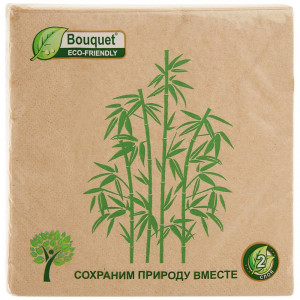 Салфетки бумажные HomeBerry Bouquet Бамбук 33х33 см 3-х слойные 25 шт